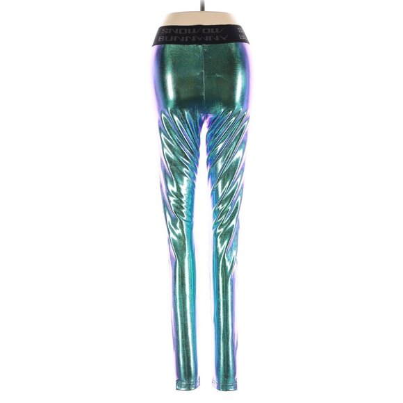 NWT Club Exx Metallic High Waist Iridescent Leggings | Après-Sk Rave Euphoria XS - Picture 7 of 13